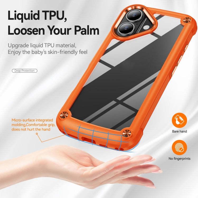 For iPhone 16 Plus TPU + PC Lens Protection Phone Case(Orange) - free shipping - PMC TechLife - Order now!