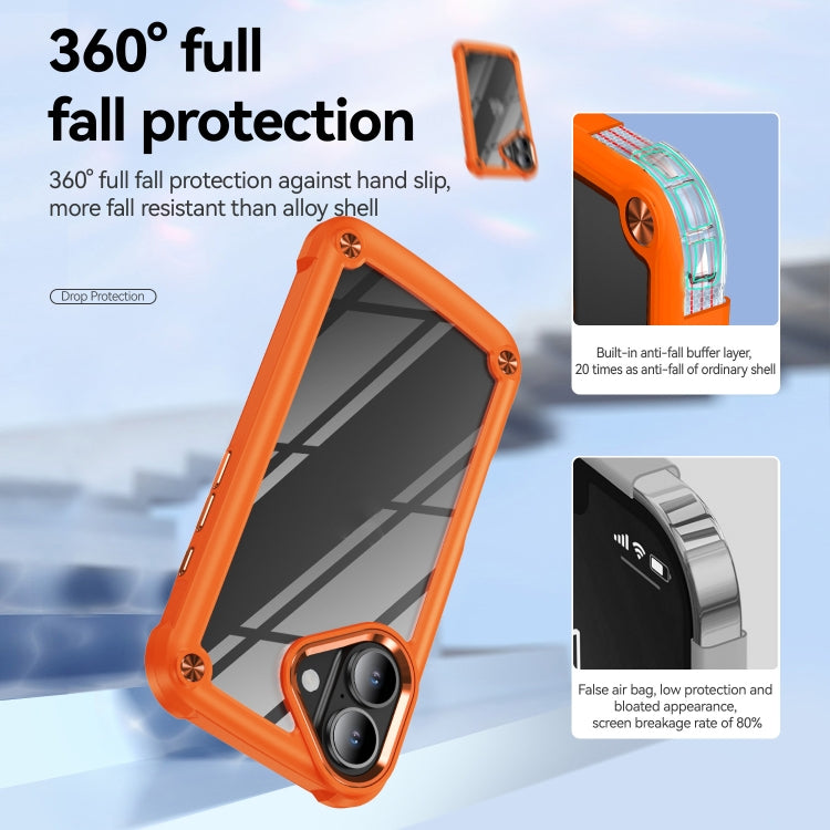 For iPhone 16 Plus TPU + PC Lens Protection Phone Case(Orange) - free shipping - PMC TechLife - Order now!