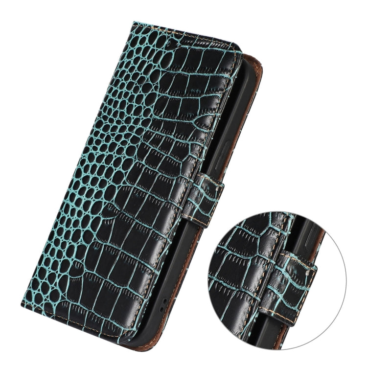 For iPhone 16 Crocodile Top Layer Cowhide Leather Phone Case(Green) - iPhone 16 Cases by PMC TechLife | Online Shopping South Africa | PMC TechLife | Buy Now Pay Later Mobicred