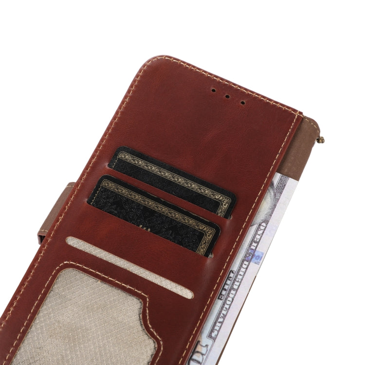 For iPhone 16 Pro Crazy Horse Top Layer Cowhide Leather Phone Case(Brown) - iPhone 16 Pro Cases by PMC Jewellery | Online Shopping South Africa | PMC Jewellery | Buy Now Pay Later Mobicred