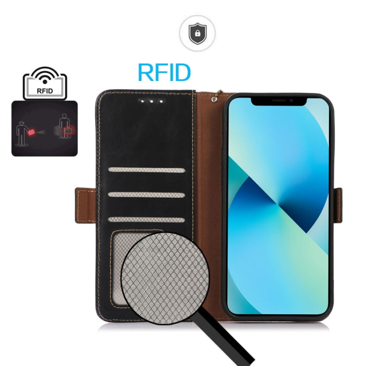 For iPhone 16 Plus Crazy Horse Top Layer Cowhide Leather Phone Case(Black) - iPhone 16 Plus Cases by PMC TechLife | Online Shopping South Africa | PMC TechLife | Buy Now Pay Later Mobicred