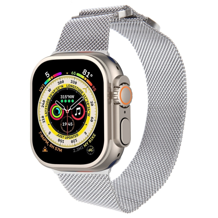 For Apple Watch SE 2023 40mm Milanese Metal Magnetic Watch Band(Silver) - Watch Bands by PMC Jewellery | Online Shopping South Africa | PMC Jewellery