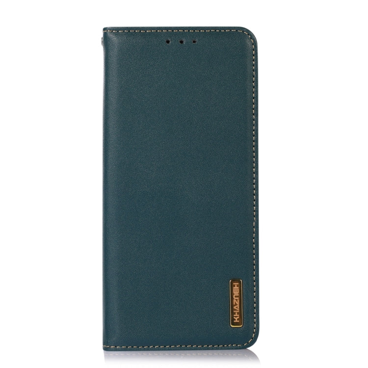 For iPhone 16 Plus KHAZNEH Nappa Top Layer Cowhide Leather Phone Case(Green) - iPhone 16 Plus Cases by PMC Jewellery | Online Shopping South Africa | PMC Jewellery | Buy Now Pay Later Mobicred