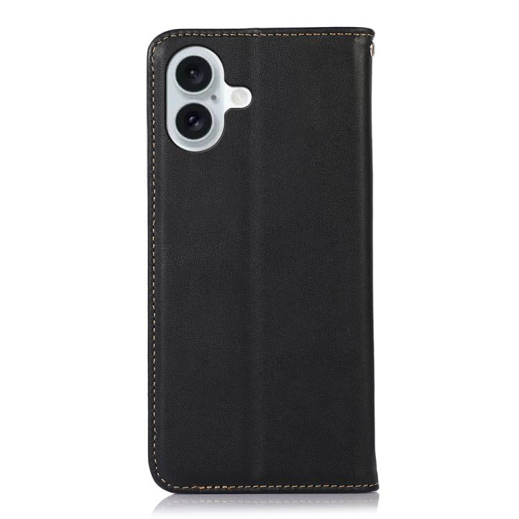 For iPhone 17 KHAZNEH Nappa Top Layer Cowhide Leather Phone Case(Black) - free shipping - PMc TechLife - Order now!