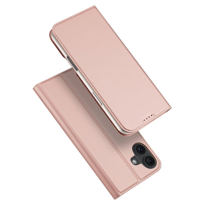 For iPhone 16 Plus DUX DUCIS Skin Pro Series Flip Leather Phone Case(Rose Gold) - iPhone 16 Plus Cases by DUX DUCIS | Online Shopping South Africa | PMC Jewellery | Buy Now Pay Later Mobicred