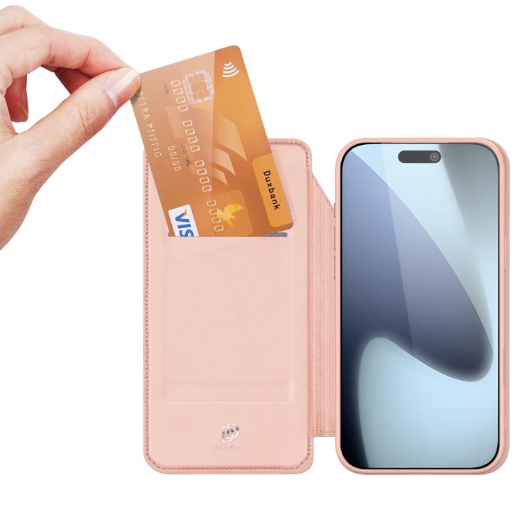 For iPhone 17 Pro Max DUX DUCIS Skin Pro Series Flip Leather Phone Case(Rose Gold) - iPhone 17 Pro Max Cases by DUX DUCIS | Online Shopping South Africa | PMC TechLife | Buy Now Pay Later Mobicred