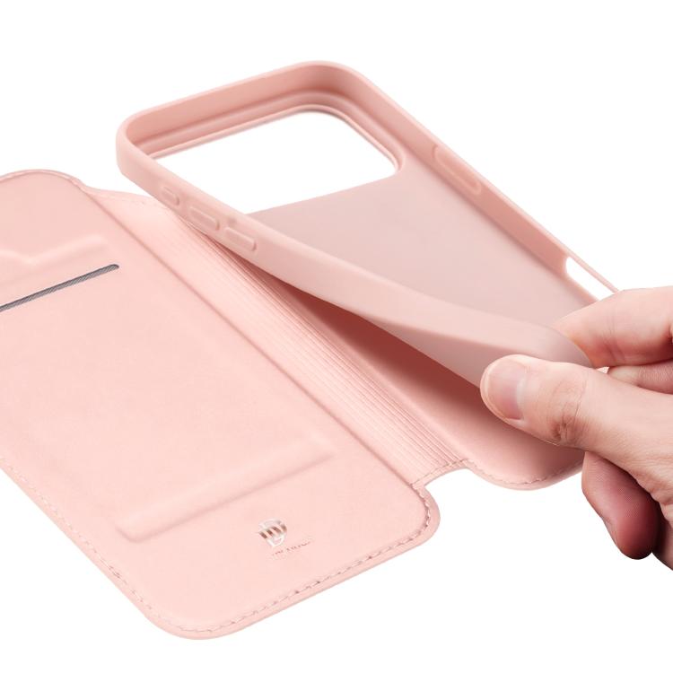 For iPhone 17 Pro DUX DUCIS Skin Pro Series Flip Leather Phone Case(Rose Gold) - free shipping - PMC TechLife - Order now!