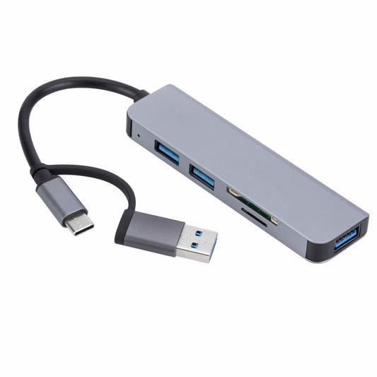 2302 5 in 1 USB+USB-C/Type-C to USB Multi-function Docking Station HUB Adapter - USB HUB by PMC Jewellery | Online Shopping South Africa | PMC Jewellery | Buy Now Pay Later Mobicred