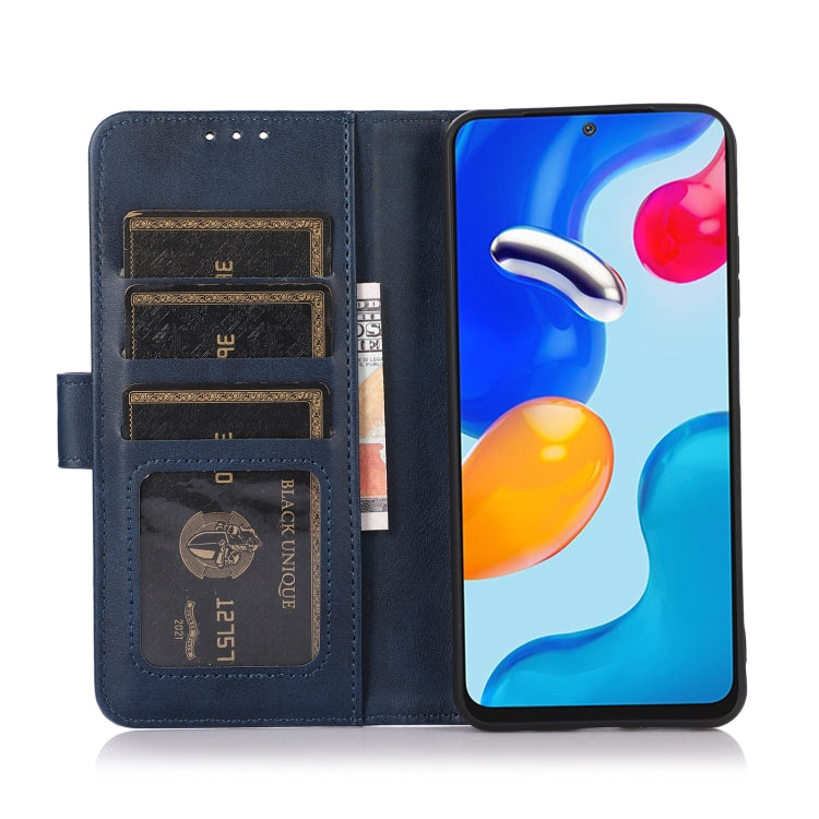 For iPhone 16 Cow Texture Leather Phone Case(Blue) - iPhone 16 Cases by PMC Jewellery | Online Shopping South Africa | PMC Jewellery | Buy Now Pay Later Mobicred