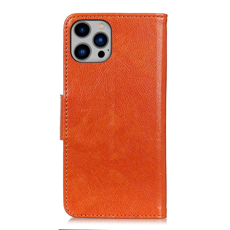 For iPhone 16 Pro Nappa Texture Leather Case(Orange) - iPhone 16 Pro Cases by PMC Jewellery | Online Shopping South Africa | PMC Jewellery | Buy Now Pay Later Mobicred