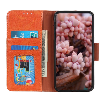 For iPhone 16 Nappa Texture Leather Case(Orange) - iPhone 16 Cases by PMC Jewellery | Online Shopping South Africa | PMC Jewellery | Buy Now Pay Later Mobicred