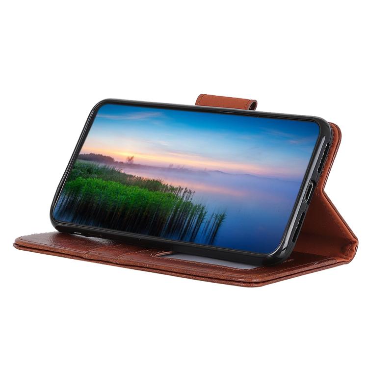 For iPhone 16e Nappa Texture Leather Case(Brown) - iPhone 16e Cases by PMC TechLife | Online Shopping South Africa | PMC TechLife | Buy Now Pay Later Mobicred