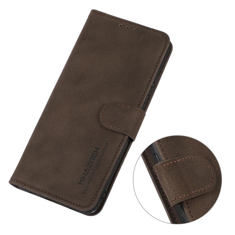 For iPhone 17 Air KHAZNEH Matte Texture Leather Phone Case(Brown) - free shipping - PMc TechLife - Order now!