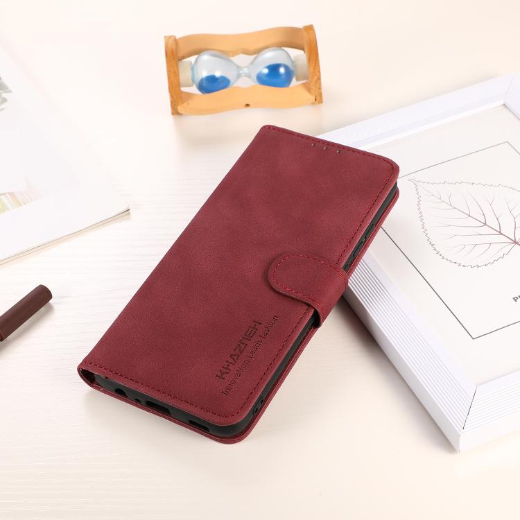 For iPhone 17 Pro KHAZNEH Matte Texture Leather Phone Case(Red) - free shipping - PMc TechLife - Order now!