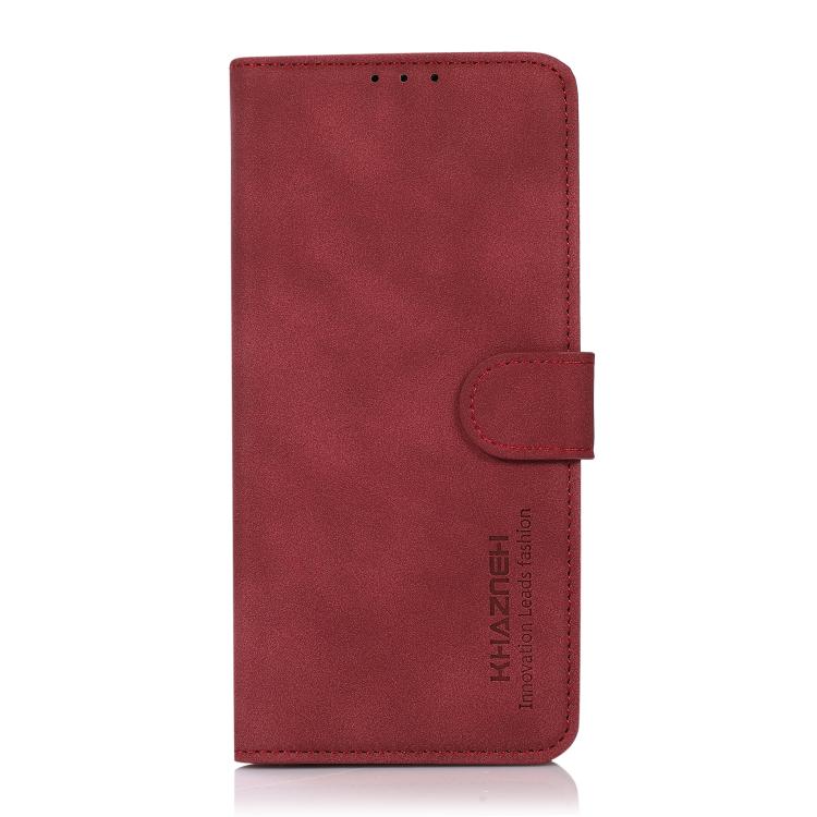For iPhone 17 Pro KHAZNEH Matte Texture Leather Phone Case(Red) - free shipping - PMc TechLife - Order now!