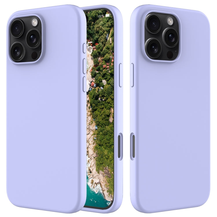 For iPhone 16 Pro Max Solid Color Silicone Phone Case(Purple) - More iPhone Cases by PMC TechLife | Online Shopping South Africa | PMC TechLife | Buy Now Pay Later Mobicred