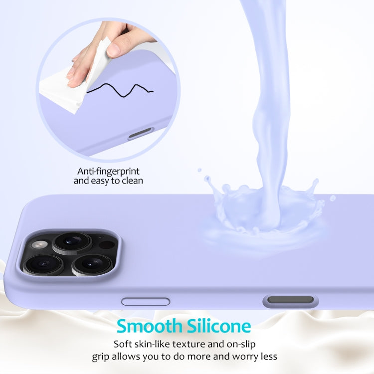 For iPhone 16 Pro Max Solid Color Silicone Phone Case(Purple) - More iPhone Cases by PMC TechLife | Online Shopping South Africa | PMC TechLife | Buy Now Pay Later Mobicred