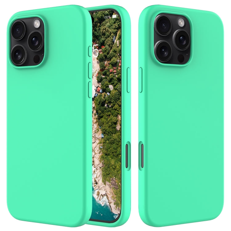 For iPhone 16 Pro Max Solid Color Silicone Phone Case(Green) - More iPhone Cases by PMC TechLife | Online Shopping South Africa | PMC TechLife | Buy Now Pay Later Mobicred