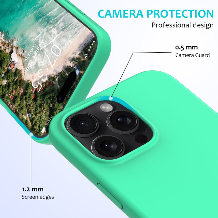 For iPhone 16 Pro Max Solid Color Silicone Phone Case(Green) - More iPhone Cases by PMC TechLife | Online Shopping South Africa | PMC TechLife | Buy Now Pay Later Mobicred