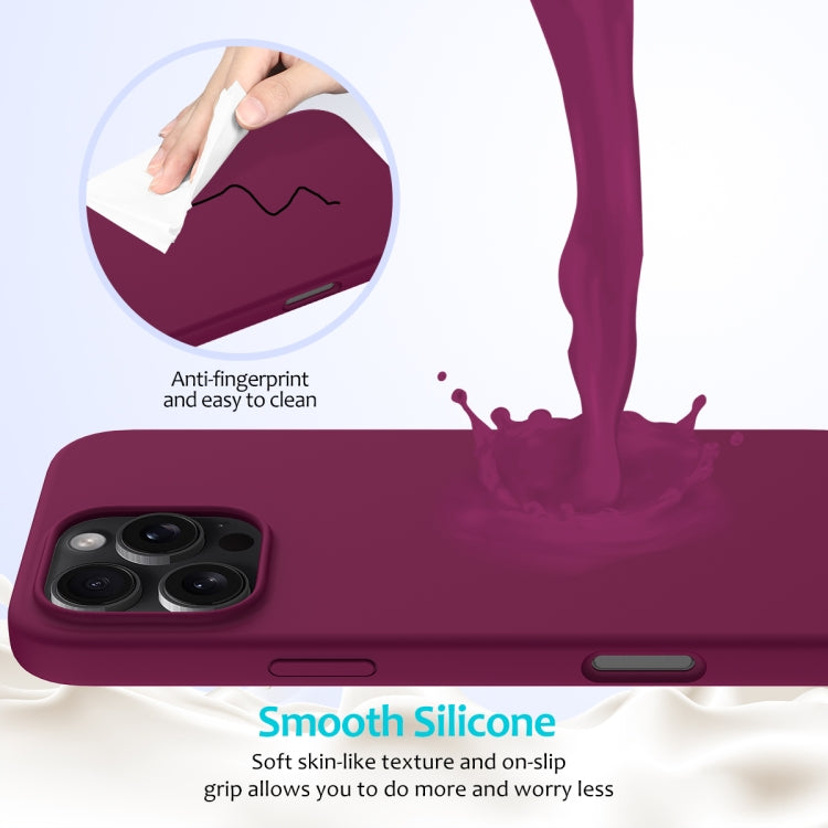 For iPhone 16 Pro Max Solid Color Silicone Phone Case(Violet) - More iPhone Cases by PMC TechLife | Online Shopping South Africa | PMC TechLife | Buy Now Pay Later Mobicred