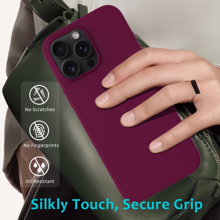 For iPhone 16 Pro Max Solid Color Silicone Phone Case(Violet) - More iPhone Cases by PMC TechLife | Online Shopping South Africa | PMC TechLife | Buy Now Pay Later Mobicred
