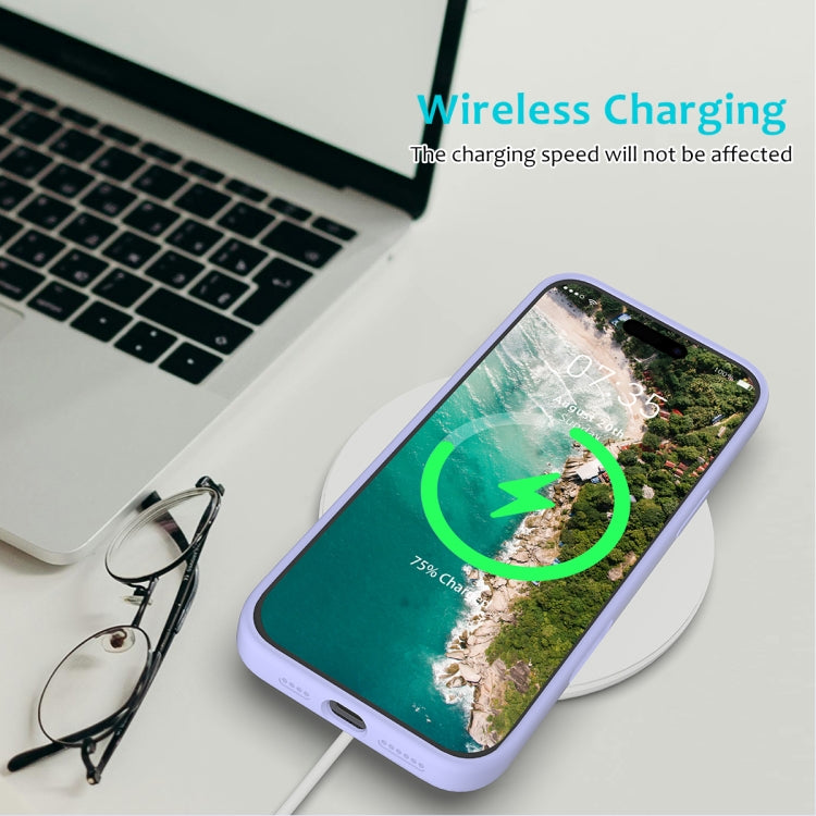 For iPhone 16 Pro Solid Color Silicone Phone Case(Purple) - More iPhone Cases by PMC TechLife | Online Shopping South Africa | PMC TechLife | Buy Now Pay Later Mobicred