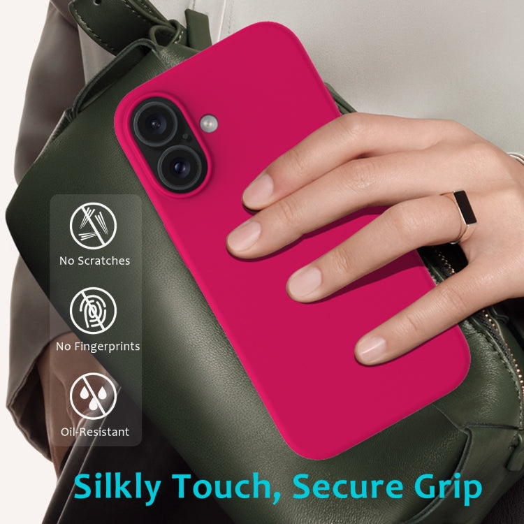 For iPhone 16 Plus Solid Color Silicone Phone Case(Rose Red) - More iPhone Cases by PMC TechLife | Online Shopping South Africa | PMC TechLife | Buy Now Pay Later Mobicred