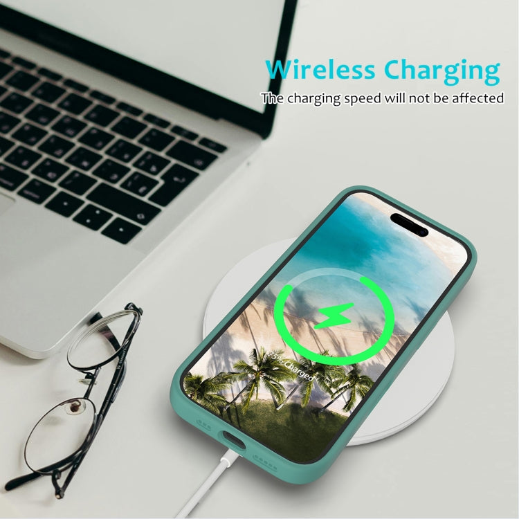 For iPhone 16 Plus Solid Color Silicone Phone Case(Pine Needle Green) - More iPhone Cases by PMC TechLife | Online Shopping South Africa | PMC TechLife | Buy Now Pay Later Mobicred