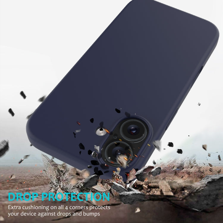 For iPhone 16 Plus Solid Color Silicone Phone Case(Midnight Blue) - More iPhone Cases by PMC TechLife | Online Shopping South Africa | PMC TechLife | Buy Now Pay Later Mobicred