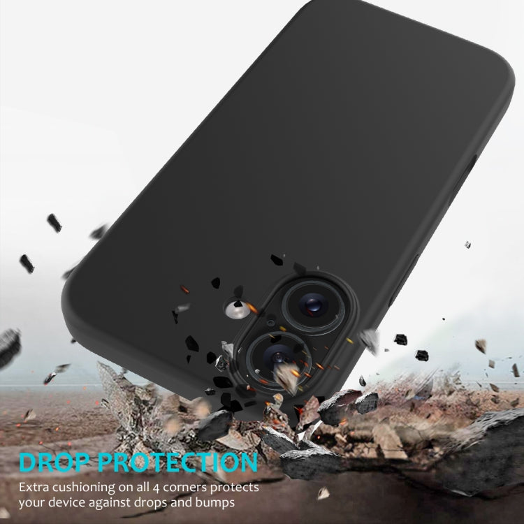For iPhone 16 Solid Color Silicone Phone Case(Black) - More iPhone Cases by PMC TechLife | Online Shopping South Africa | PMC TechLife | Buy Now Pay Later Mobicred