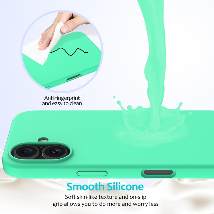 For iPhone 16 Solid Color Silicone Phone Case(Green) - More iPhone Cases by PMC TechLife | Online Shopping South Africa | PMC TechLife | Buy Now Pay Later Mobicred