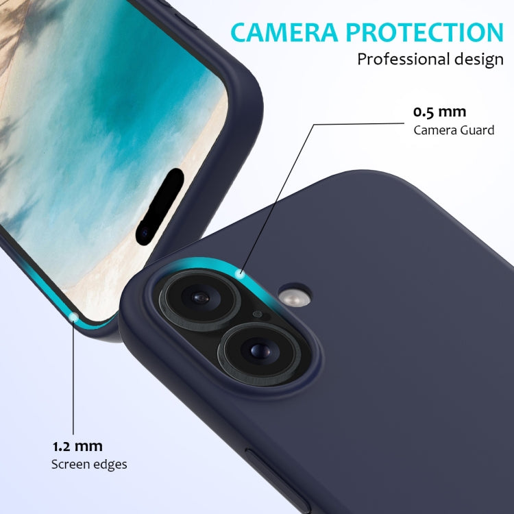 For iPhone 16 Solid Color Silicone Phone Case(Midnight Blue) - More iPhone Cases by PMC TechLife | Online Shopping South Africa | PMC TechLife | Buy Now Pay Later Mobicred