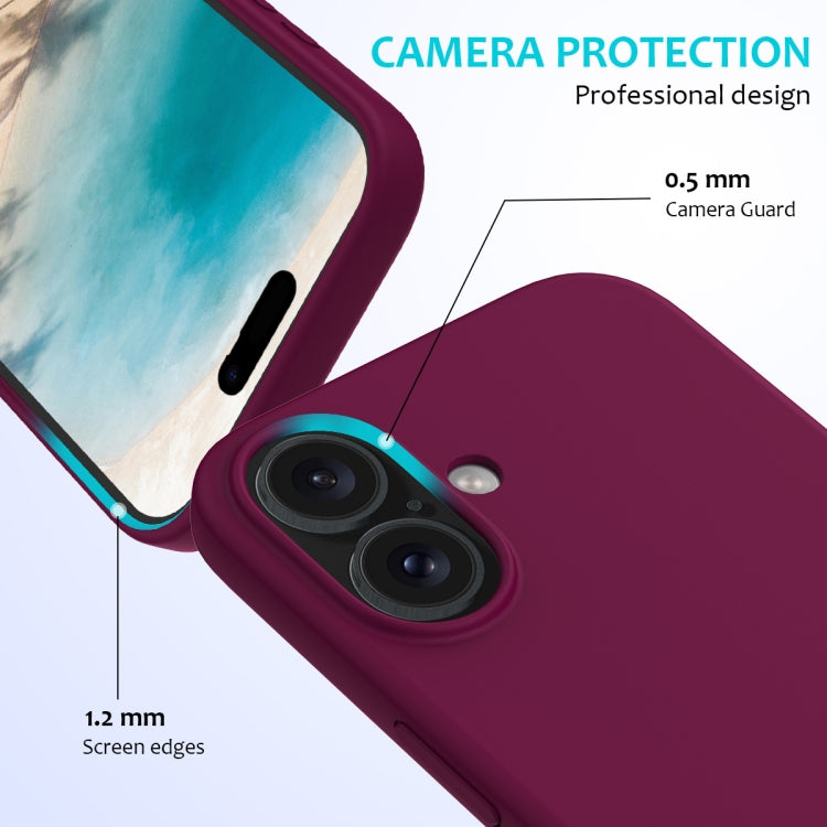 For iPhone 16 Solid Color Silicone Phone Case(Violet) - More iPhone Cases by PMC TechLife | Online Shopping South Africa | PMC TechLife | Buy Now Pay Later Mobicred