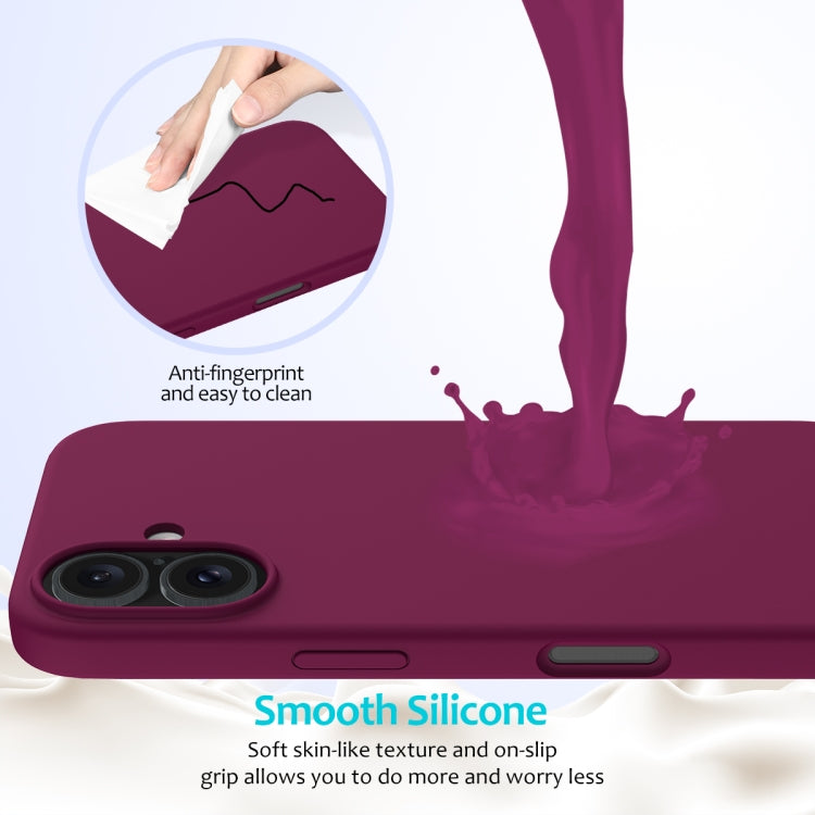 For iPhone 16 Solid Color Silicone Phone Case(Violet) - More iPhone Cases by PMC TechLife | Online Shopping South Africa | PMC TechLife | Buy Now Pay Later Mobicred