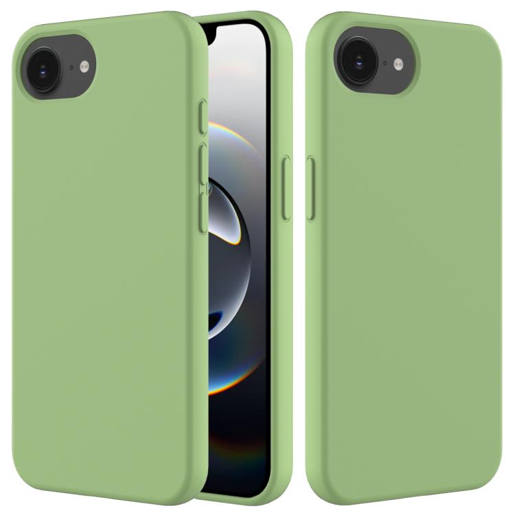 For iPhone 16e Solid Color Silicone Phone Case(Mint Green) - iPhone 16e Cases by PMC TechLife | Online Shopping South Africa | PMC TechLife | Buy Now Pay Later Mobicred