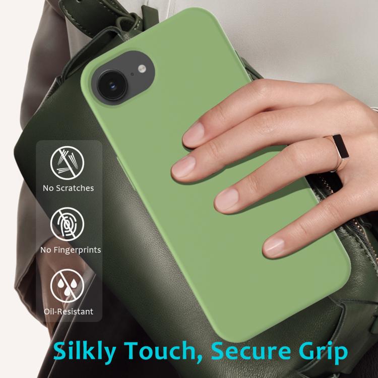 For iPhone 16e Solid Color Silicone Phone Case(Mint Green) - iPhone 16e Cases by PMC TechLife | Online Shopping South Africa | PMC TechLife | Buy Now Pay Later Mobicred