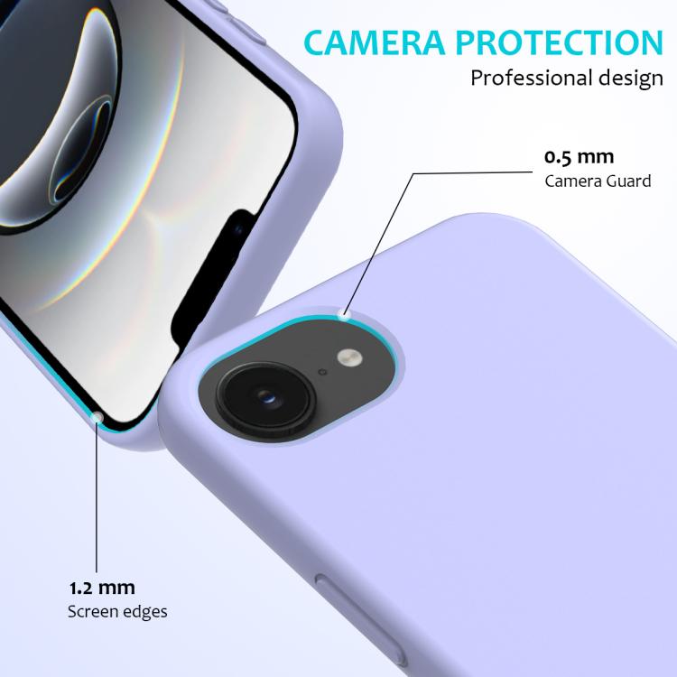 For iPhone 16e Solid Color Silicone Phone Case(Purple) - iPhone 16e Cases by PMC TechLife | Online Shopping South Africa | PMC TechLife | Buy Now Pay Later Mobicred