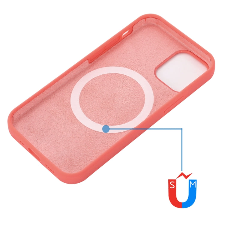 For iPhone 15 Shockproof Silicone Magsafe Phone Case(Pink Orange) - iPhone 15 Cases by PMC Jewellery | Online Shopping South Africa | PMC Jewellery