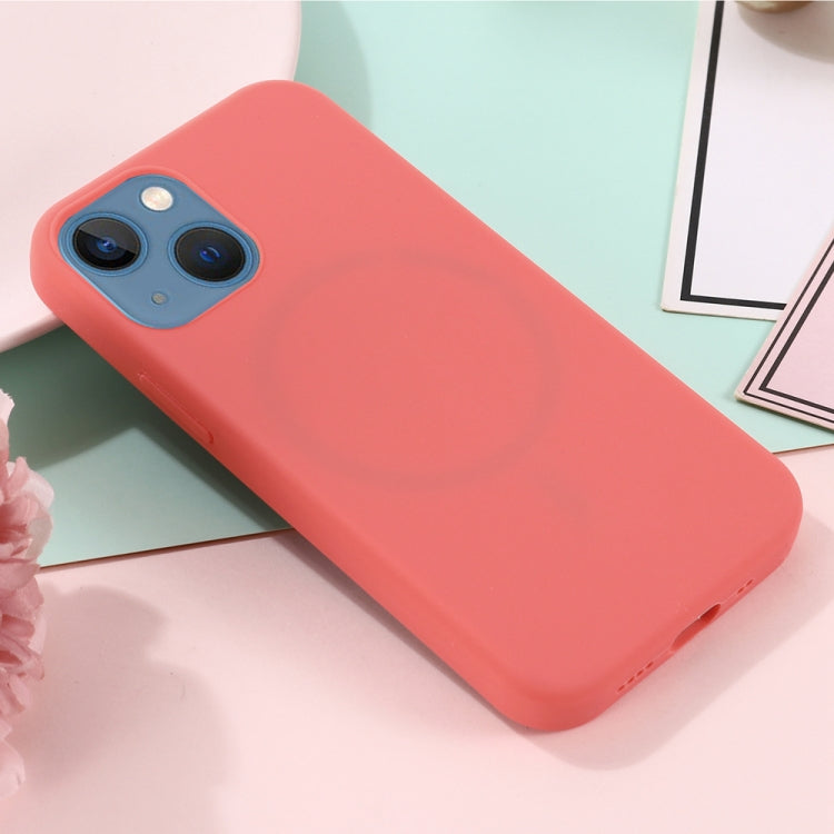 For iPhone 15 Shockproof Silicone Magsafe Phone Case(Pink Orange) - iPhone 15 Cases by PMC TechLife | Online Shopping South Africa | PMC TechLife