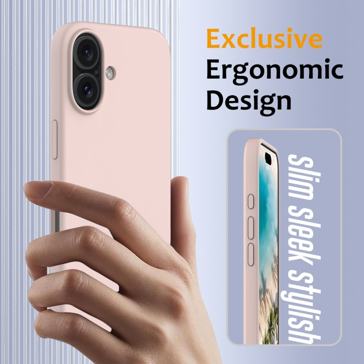 For iPhone 16 Shockproof Silicone Magsafe Phone Case(Sand Pink) - free shipping - PMC TechLife - Order now!
