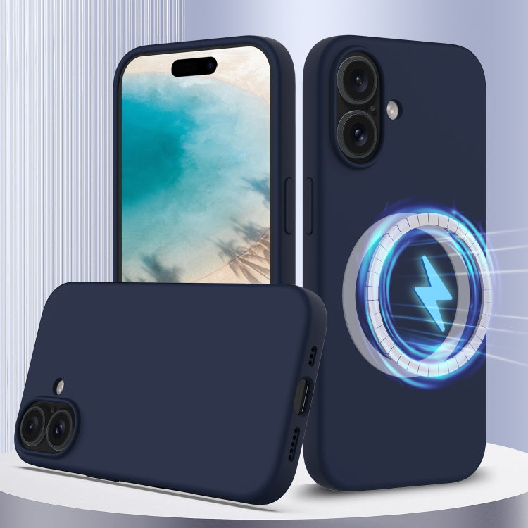 For iPhone 16 Shockproof Silicone Magsafe Phone Case(Navy Blue) - iPhone 16 Cases by PMC TechLife | Online Shopping South Africa | PMC TechLife | Buy Now Pay Later Mobicred