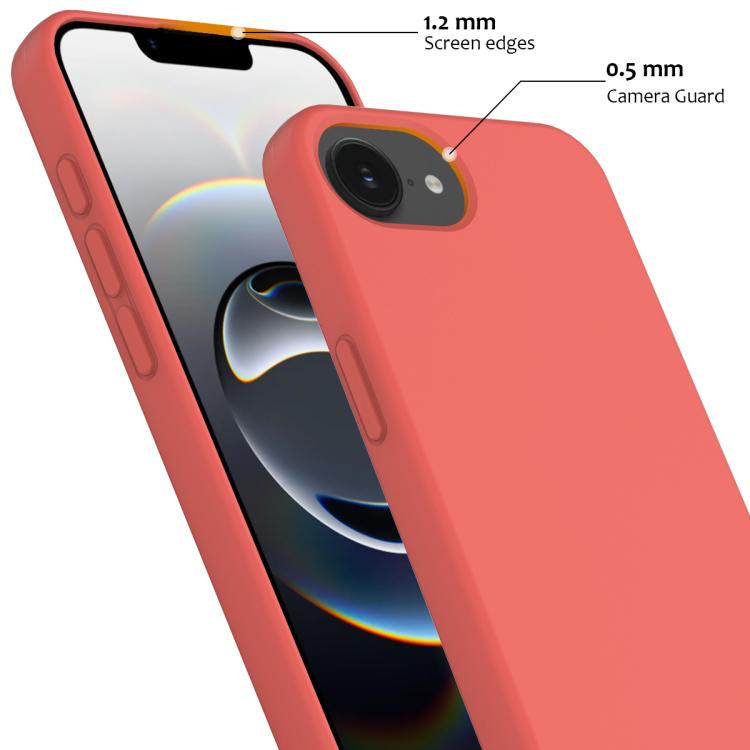 For iPhone 16e Shockproof Silicone Magsafe Phone Case(Pink Orange) - iPhone 16e Cases by PMC TechLife | Online Shopping South Africa | PMC TechLife | Buy Now Pay Later Mobicred