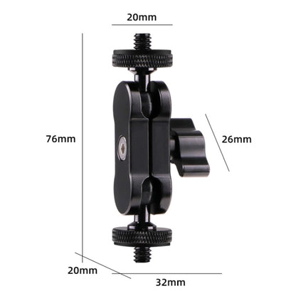 360 Pivot Magic Arm Mount 1/4 inch Ball Head Bracket(Black) - Camera Gimbal by PMC Jewellery | Online Shopping South Africa | PMC Jewellery