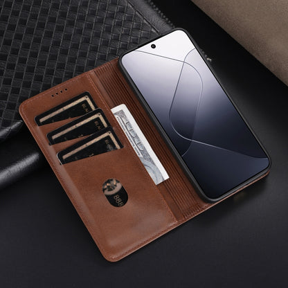 For Xiaomi 14 AZNS Magnetic Calf Texture Flip Leather Phone Case(Black) - 14 Cases by AZNS | Online Shopping South Africa | PMC Jewellery | Buy Now Pay Later Mobicred