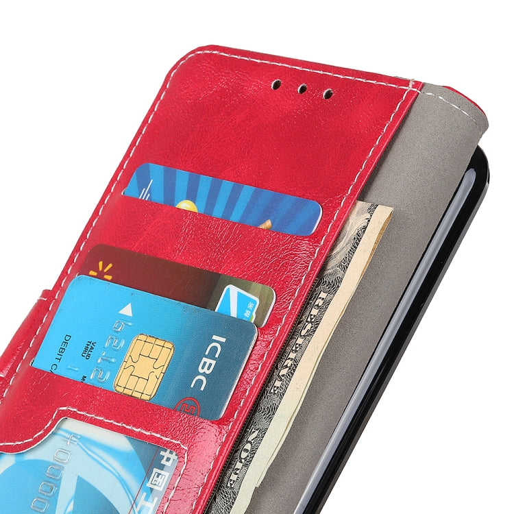 For iPhone 16e Retro Crazy Horse Texture Horizontal Flip Leather Phone Case(Red) - iPhone 16e Cases by PMC TechLife | Online Shopping South Africa | PMC TechLife | Buy Now Pay Later Mobicred