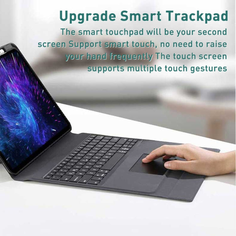For iPad 10th Gen 10.9 2022 Integrated Bluetooth Keyboard Leather Case with Backlight & Touchpad(Black) - Universal by PMC Jewellery | Online Shopping South Africa | PMC Jewellery | Buy Now Pay Later Mobicred