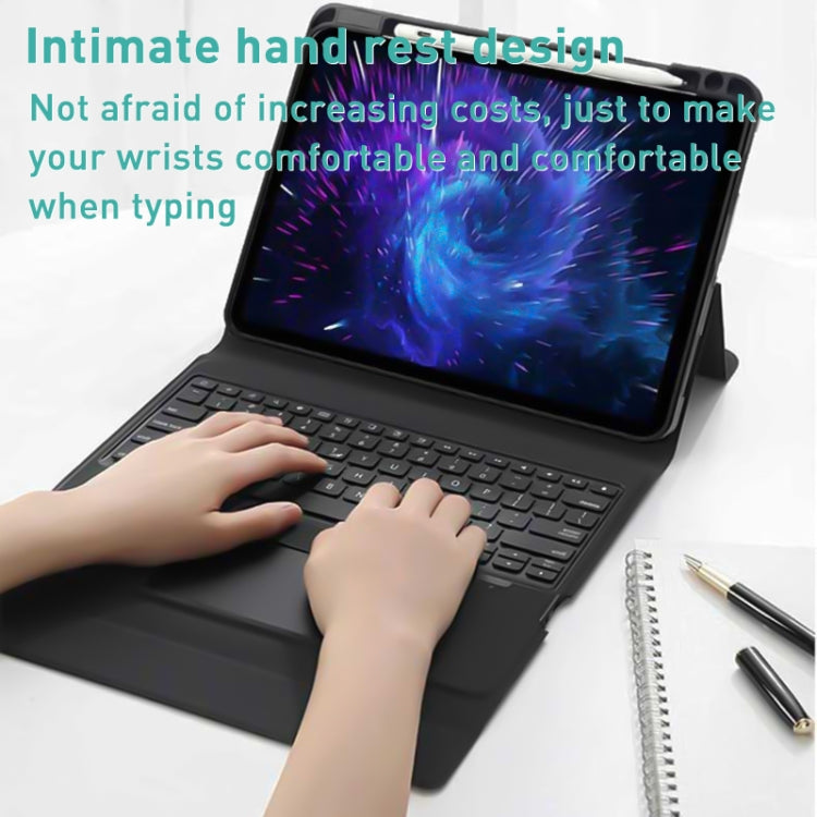 For iPad Pro 11 2022 / 2021 / 2020 Integrated Bluetooth Keyboard Leather Case with Backlight & Touchpad(Black) - For iPad Pro by PMC TechLife | Online Shopping South Africa | PMC TechLife