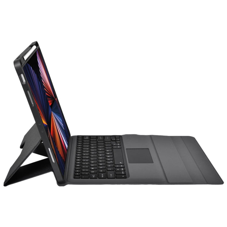 For iPad Pro 12.9 2022 / 2021 / 2020 Integrated Bluetooth Keyboard Leather Case with Backlight & Touchpad(Black) - For iPad Pro by PMC TechLife | Online Shopping South Africa | PMC TechLife