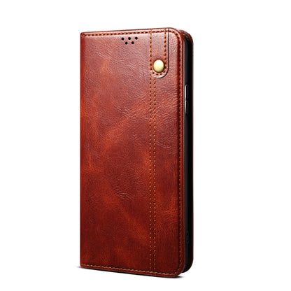 For vivo X100 Oil Wax Crazy Horse Texture Leather Phone Case(Brown) - X100 Cases by imak | Online Shopping South Africa | PMC Jewellery | Buy Now Pay Later Mobicred