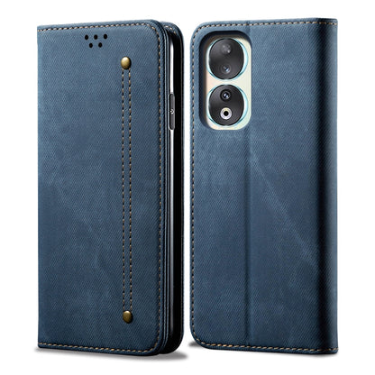 For Honor 90 Pro Denim Texture Flip Leather Phone Case(Blue) - Honor Cases by PMC Jewellery | Online Shopping South Africa | PMC Jewellery | Buy Now Pay Later Mobicred